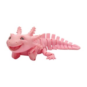 3d tlačená postavička axolotl big smile – ružová farba