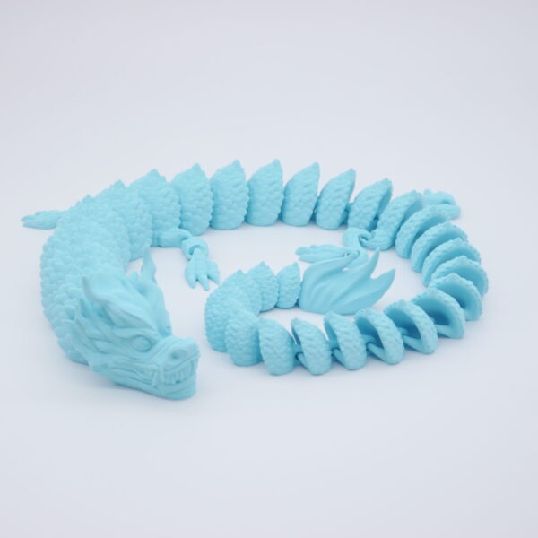 Krištáľový drak Fire-Dragon modrá – Crystal Dragon 62cm detail hlavy