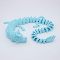 Krištáľový drak Fire-Dragon modrá – Crystal Dragon 62cm pohľad spredu