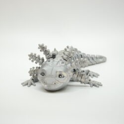 3D tlačená postavička Axolotl Robot – detailné spracovanie