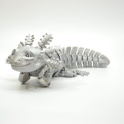 3D tlačená postavička Axolotl Robot – detailné spracovanie