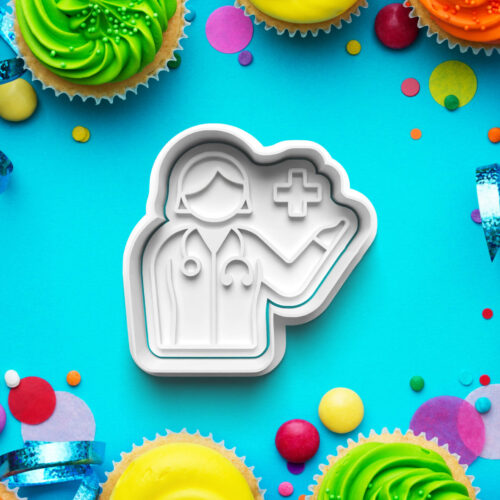 Nemocnica - Vykrajovátko s pečiatkou – Vykrajovačky – Zdravotníctvo a zdravie 3D vykrajovačka s pečiatkou