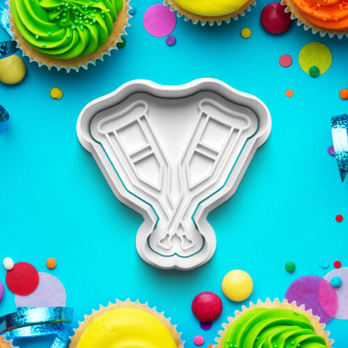 Zlomenina nohy - Vykrajovátko s pečiatkou – Vykrajovačky – Zdravotníctvo a zdravie 3D vykrajovačka s pečiatkou