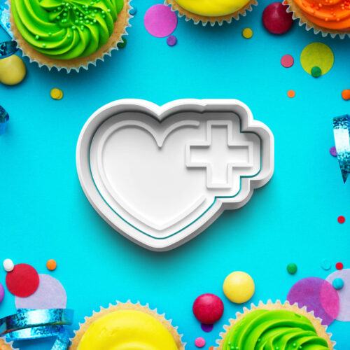 Zlomenina nohy - Vykrajovátko s pečiatkou – Vykrajovačky – Zdravotníctvo a zdravie 3D vykrajovačka s pečiatkou