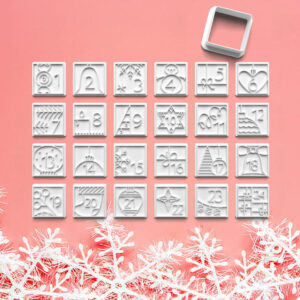 24 vykrajovačiek adventný kalendár, 24 jedinečných vianočných motívov