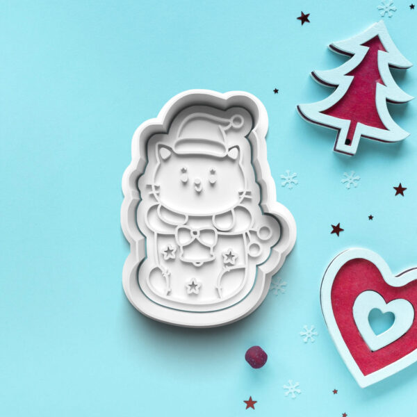 Vianočná mačička – Vykrajovátko s pečiatkou