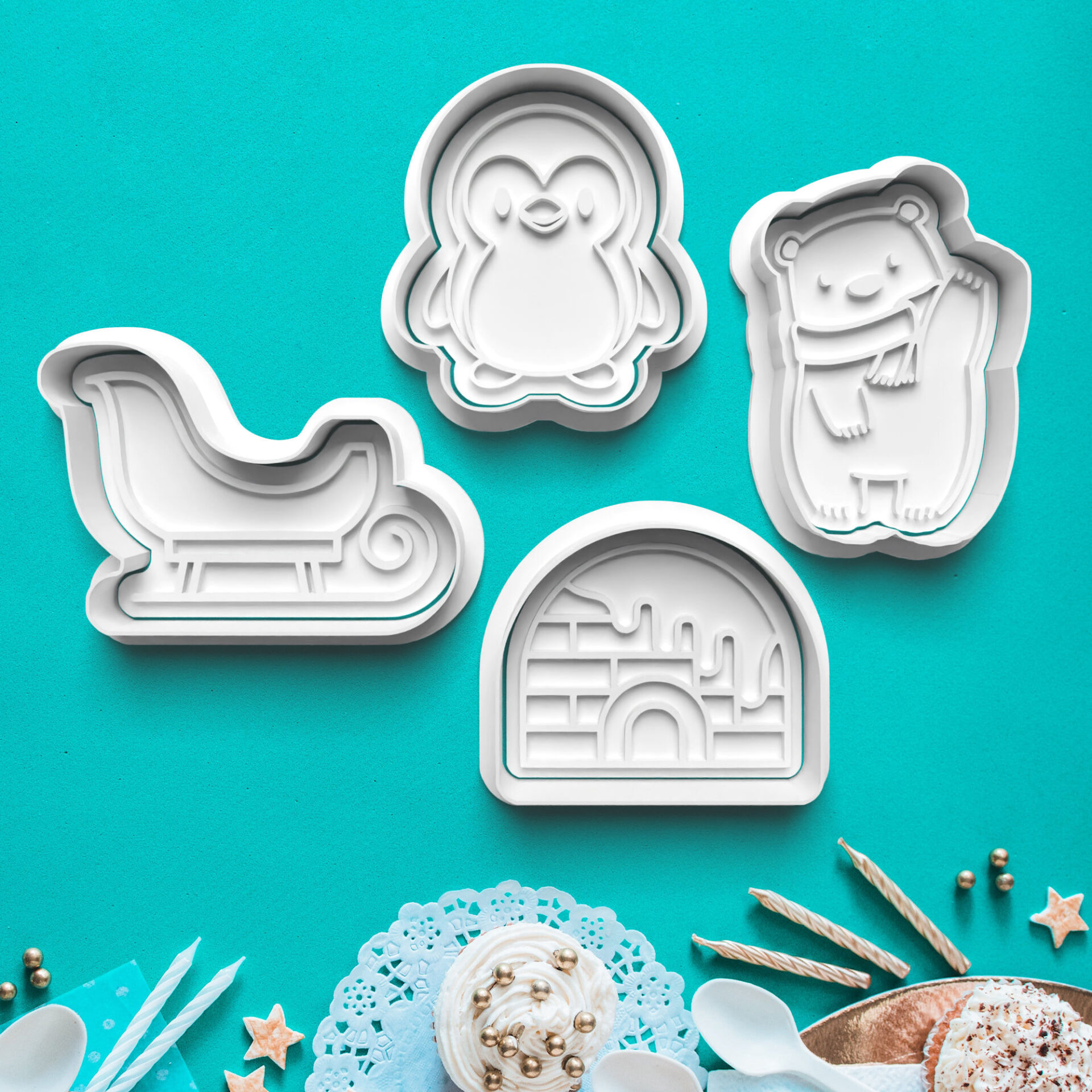 SEVERNÝ PÓL – VYKRAJOVÁTKO S PEČIATKOU severný pól – vykrajovátko s pečiatkou