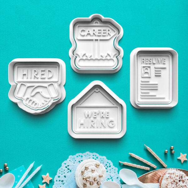 Prijímací pohovor - Sada 4ks vykrajovačiek s pečiatkou