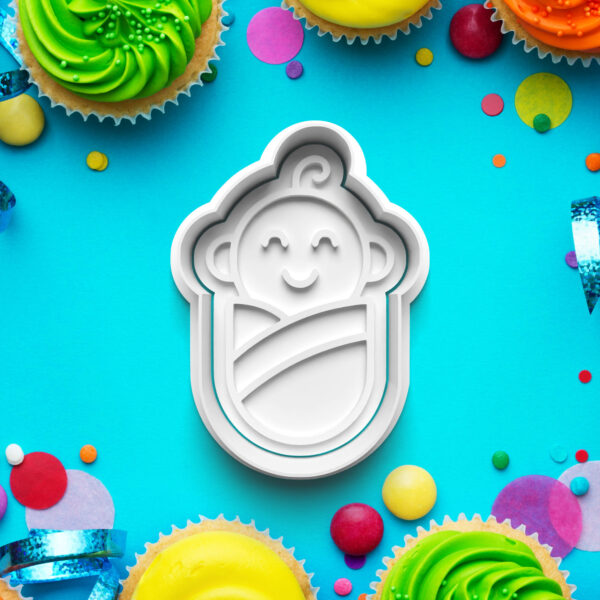 Bocian nesie dieťa - Vykrajovátko s pečiatkou