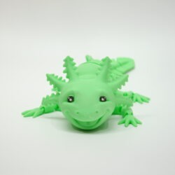 3D tlačená postavička Axolotl Big Smile – green neon farba