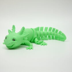 3D tlačená postavička Axolotl Big Smile – green neon farba
