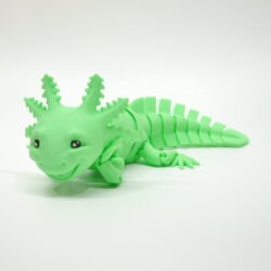 3D tlačená postavička Axolotl Big Smile – green neon farba
