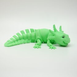 3D tlačená postavička Axolotl Big Smile – green neon farba