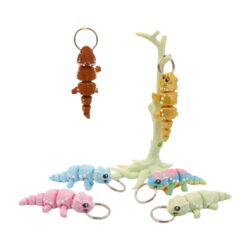 3D tlačený prívesok – kľúčenka agama (dragon lizard)