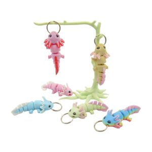 3d tlačený prívesok – kľúčenka axolotl