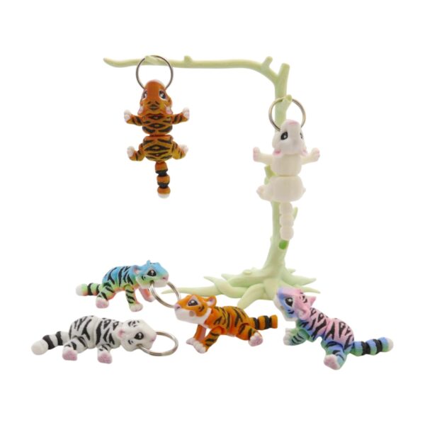 3D tlačený prívesok – kľúčenka tiger