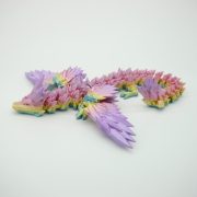 Krištáľový drak okrídlený – CrystalWing Dragon 37cm dúhový variant 1 pohľad spredu