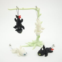 Prívesky Bezzubka a Beska – 3D tlačené draky spolu