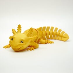3D tlačená postavička Axolotl Big Smile – oranžová farba