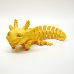 3D tlačená postavička Axolotl Big Smile – oranžová farba
