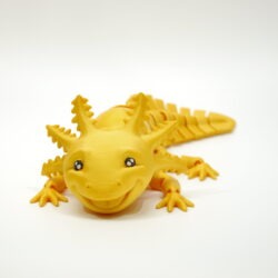 3D tlačená postavička Axolotl Big Smile – oranžová farba