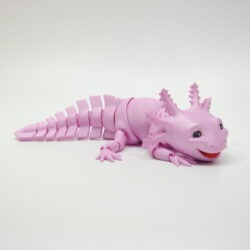 3D tlačená postavička Axolotl Big Smile – ružová farba