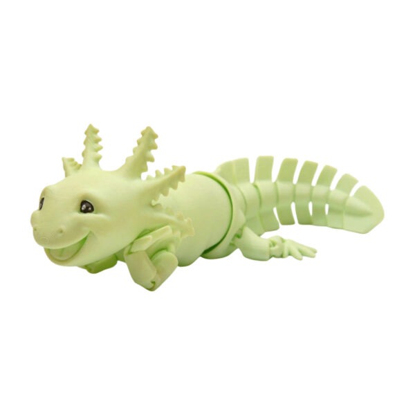 3D tlačená postavička Axolotl Big Smile – Green Matt