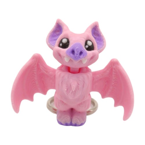 3D tlačený prívesok – kľúčenka netopier so zubami