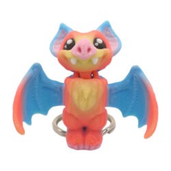 3D tlačený prívesok – kľúčenka netopier so zubami