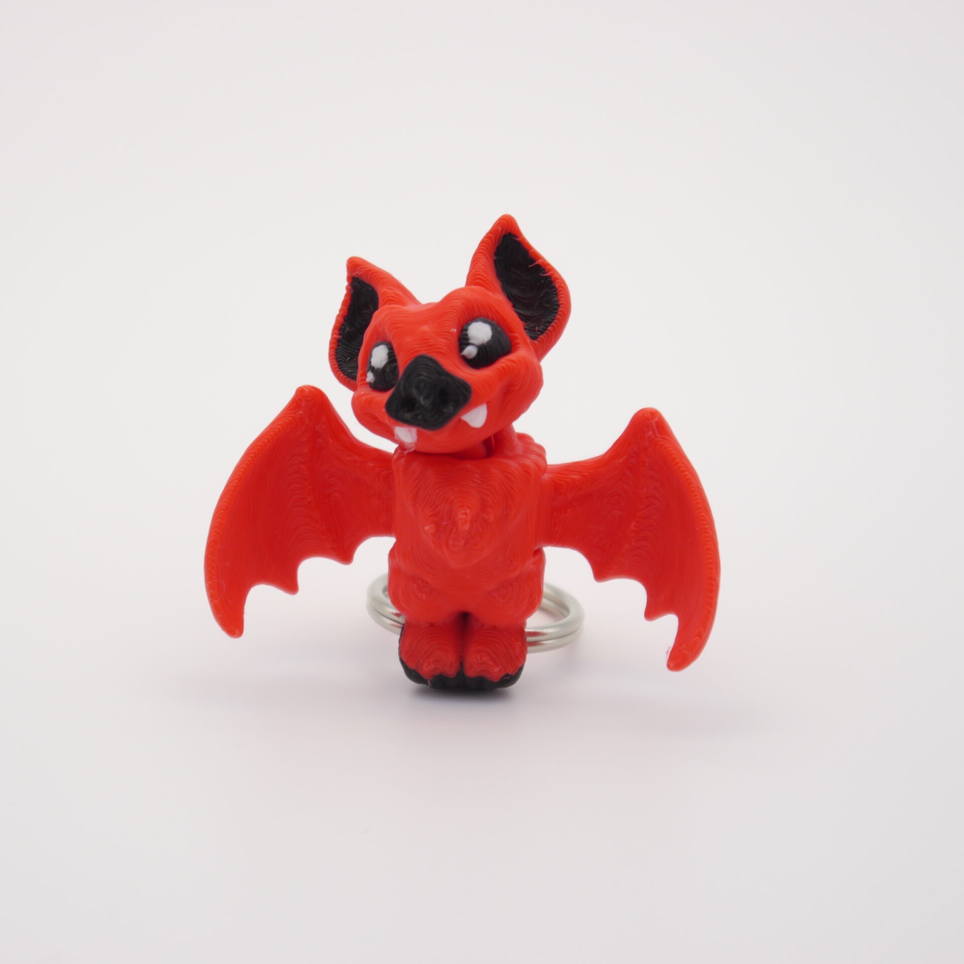 3d tlačený prívesok – kľúčenka netopier so zubami