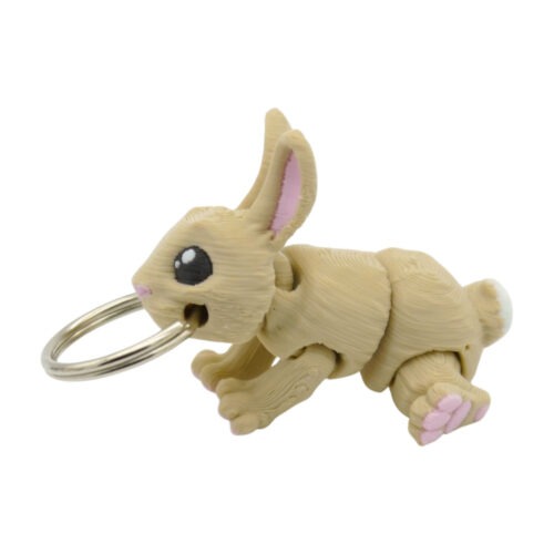 3D tlačený prívesok – kľúčenka zajačik