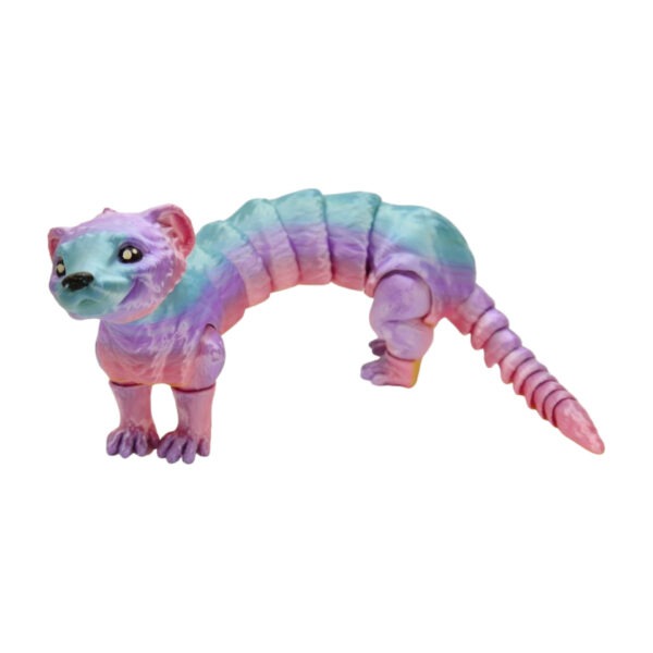 3D tlačená postavička fretky – detailné spracovanie