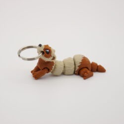 3D tlačený prívesok – kľúčenka fretka