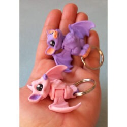 3D tlačený prívesok – kľúčenka Fruit Bat (ovocný netopier)