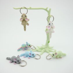 3D tlačený prívesok – kľúčenka myška