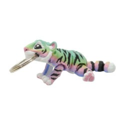 3D tlačený prívesok – kľúčenka tiger dúhová farba