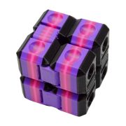Infinity Cube FUN EDITION fialová 3D tlačená nekonečná kocka s hravými motívmi