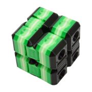 Infinity Cube FUN EDITION zelená neon 3D tlačená nekonečná kocka s hravými motívmi